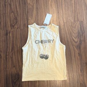 Mango Light Cream Sleeveless Top